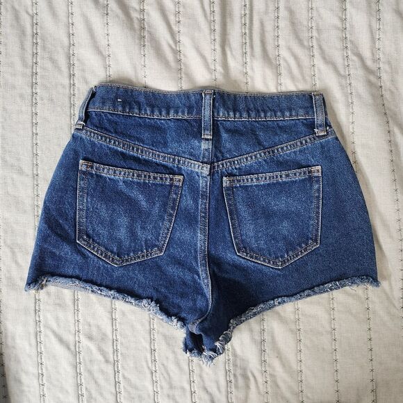 PINK Women's Blue Denim Shorts - Picture 2 of 5